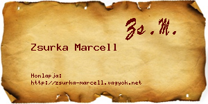 Zsurka Marcell névjegykártya